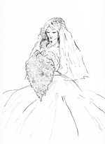 Zun_Mama (Zun_Mama)さんのきれいな花嫁の線画への提案