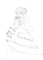 Zun_Mama (Zun_Mama)さんのきれいな花嫁の線画への提案