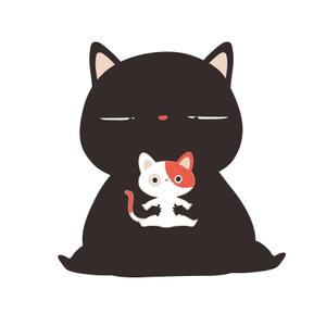 hakka (hakka)さんの姉弟の黒猫とミケ猫のキャラクターデザインへの提案