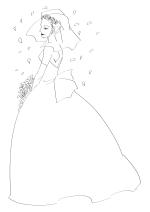 motoichi (motoichi)さんのきれいな花嫁の線画への提案