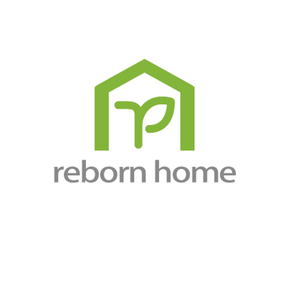 「reborn home」のロゴ作成