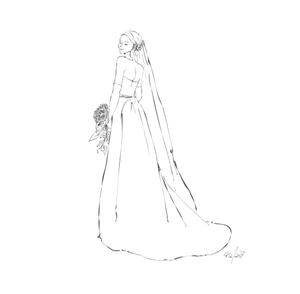 gizmo_Lancers (gizmo_007)さんのきれいな花嫁の線画への提案