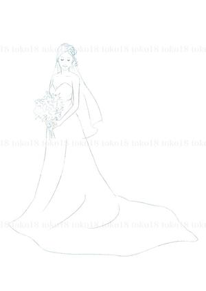 toko18 (toko18)さんのきれいな花嫁の線画への提案