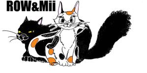 葛井 みけ ()さんの姉弟の黒猫とミケ猫のキャラクターデザインへの提案
