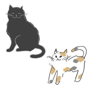 green_27さんの姉弟の黒猫とミケ猫のキャラクターデザインへの提案