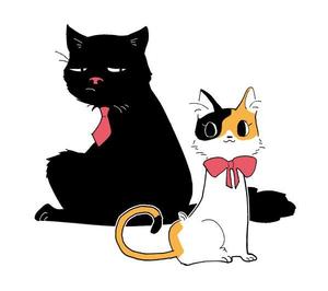 深野にこみ (n_fukano)さんの姉弟の黒猫とミケ猫のキャラクターデザインへの提案