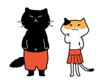 深野にこみ (n_fukano)さんの姉弟の黒猫とミケ猫のキャラクターデザインへの提案