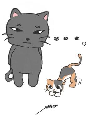 Japadoさんの姉弟の黒猫とミケ猫のキャラクターデザインへの提案