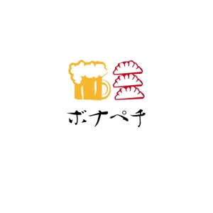 さんの餃子とクラフトビールの店「ボナペチ」のロゴへの提案