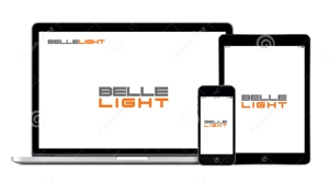 queuecat (queuecat)さんのLEDショップ「BELLE-LIGHT」のロゴへの提案
