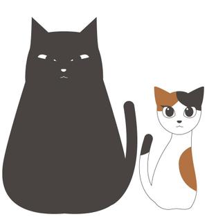 カワダ (kawada01)さんの姉弟の黒猫とミケ猫のキャラクターデザインへの提案