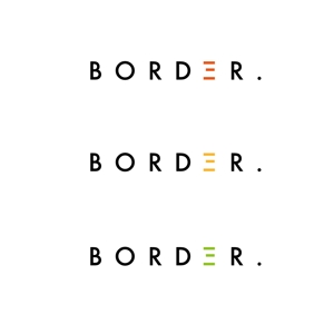 noraya_jr (noraya_jr)さんの雑貨ブランド「BORDER.」のロゴデザインをお願い致します。　への提案