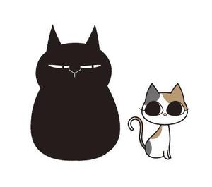 株式会社イーネットビズ (e-nets)さんの姉弟の黒猫とミケ猫のキャラクターデザインへの提案