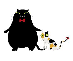 zensen (moriyanma)さんの姉弟の黒猫とミケ猫のキャラクターデザインへの提案