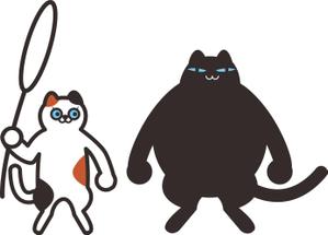fumtoy (fumtoy)さんの姉弟の黒猫とミケ猫のキャラクターデザインへの提案