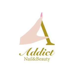 渋谷吾郎 -GOROLIB DESIGN はやさはちから- (gorolib_design)さんのネイルサロンのロゴ　　Nail＆Beauty　Addictへの提案