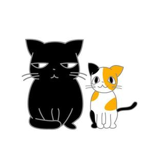 ma8umi (ma8umi)さんの姉弟の黒猫とミケ猫のキャラクターデザインへの提案