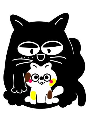 miia (miia)さんの姉弟の黒猫とミケ猫のキャラクターデザインへの提案