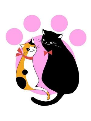 伊予柑 (siwa_0931)さんの姉弟の黒猫とミケ猫のキャラクターデザインへの提案