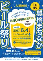 株式会社ブリッジプラス (nishikori)さんの豊橋まちなかビール祭り’17のポスターデザインへの提案