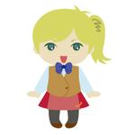 ムーブオン (move-on)さんの女子中学生（白人美少女系）のキャラクターデザイン(2~3頭身)への提案
