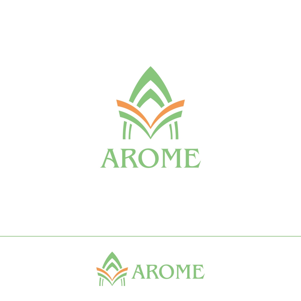 アロマテラピーと整体のリラクゼーション事業「アローム」のロゴ　