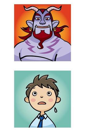 nakaco (nakaco)さんの魔人と青年のキャラクターデザインへの提案