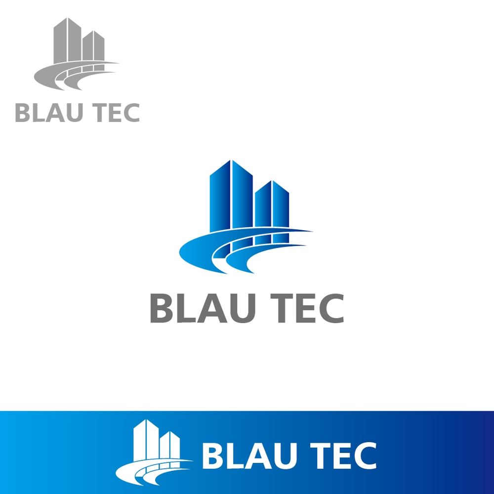 WEB作成用「ブラウテック株式会社」（BLAU TEC）のロゴ