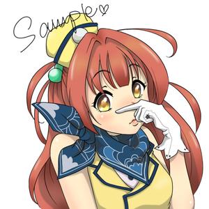 ヤマダサラ ()さんの人差し指で鼻の下をこするバスガイドさんのイラスト制作への提案