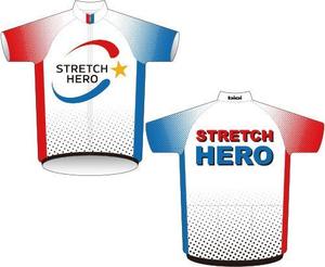 sudesign (su-1178)さんのストレッチ専門店「STRETCH HERO」の制服Tシャツデザインへの提案