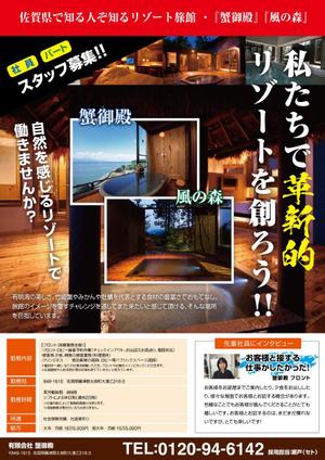 スタジオパプリカ (studiopaprikapublic)さんの田舎の旅館の　社員・パートさんの募集チラシへの提案