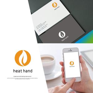 はなのゆめ (tokkebi)さんのアロママッサージ、フェイシャルエステサロン「heat hand」のロゴへの提案