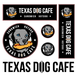 スクローバーデザイン／SCLOVER DESIGN (tyafun)さんのアメリカンスタイルのサンドイッチ/ホットドッグ　TEXAS DOG CAFE のロゴへの提案