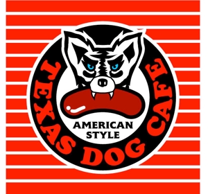 saiga 005 (saiga005)さんのアメリカンスタイルのサンドイッチ/ホットドッグ　TEXAS DOG CAFE のロゴへの提案