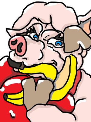 おおぬきたつや ()さんの池袋ヲタクバー「バナナボンゴ」のキャラクター（ゆるキャラ）デザインへの提案