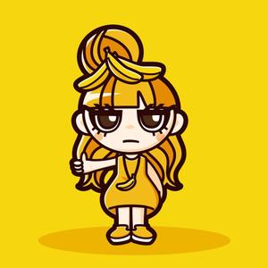 saly.inc (sally0426)さんの池袋ヲタクバー「バナナボンゴ」のキャラクター（ゆるキャラ）デザインへの提案