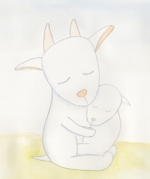 KOGOMA_Design ()さんのあったかい・やさしい・繊細な雰囲気で、山羊の親子のイラストへの提案