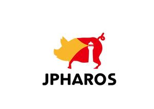 リオングラフィカ (shibazakura)さんの灯台と豚をモチーフにした「㈱ジェイファロス」の会社ロゴへの提案