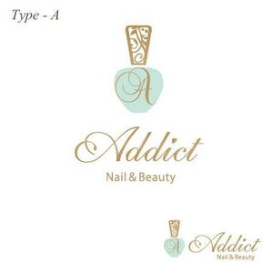 ナカムラ*コウ (studioWB)さんのネイルサロンのロゴ　　Nail＆Beauty　Addictへの提案