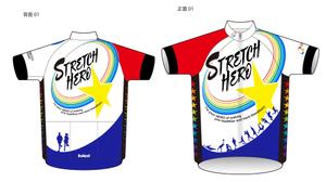 RefineDesign (Refine)さんのストレッチ専門店「STRETCH HERO」の制服Tシャツデザインへの提案