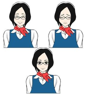 さんのやり手の女性営業社員（20代後半〜30代前半くらい）のチャットアイコン用キャラクターデザインへの提案