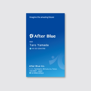 トランプス (toshimori)さんのAfter Blue株式会社の名刺デザインへの提案