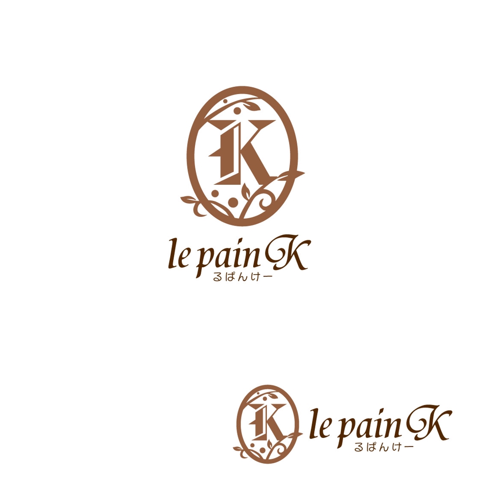 パン店の店名「le pain K」のロゴ
