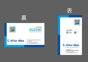 サイコビズ (Psycho-Biz)さんのAfter Blue株式会社の名刺デザインへの提案