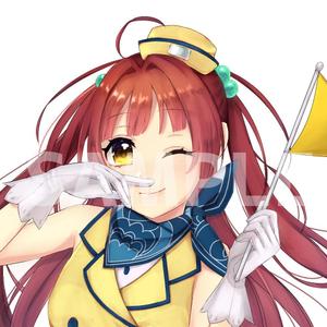 choco紗菜 (minamo_hika)さんの人差し指で鼻の下をこするバスガイドさんのイラスト制作への提案