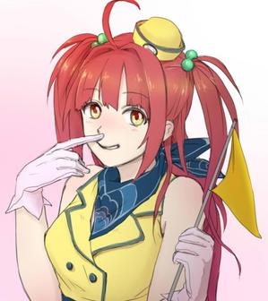 nuts130 (nuts130)さんの人差し指で鼻の下をこするバスガイドさんのイラスト制作への提案