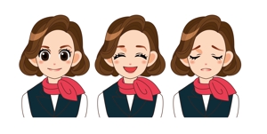 Y (Yuriri)さんのやり手の女性営業社員（20代後半〜30代前半くらい）のチャットアイコン用キャラクターデザインへの提案