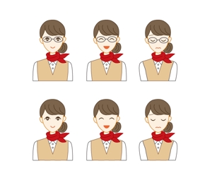 karaage_ohajiki8888さんのやり手の女性営業社員（20代後半〜30代前半くらい）のチャットアイコン用キャラクターデザインへの提案
