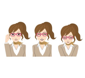 Design Yamagata (Milabaru)さんのやり手の女性営業社員（20代後半〜30代前半くらい）のチャットアイコン用キャラクターデザインへの提案
