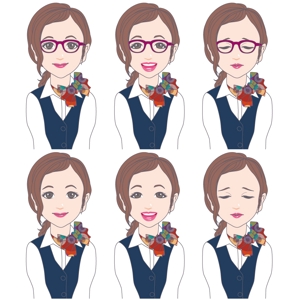 mamikaru (mamikaru)さんのやり手の女性営業社員（20代後半〜30代前半くらい）のチャットアイコン用キャラクターデザインへの提案